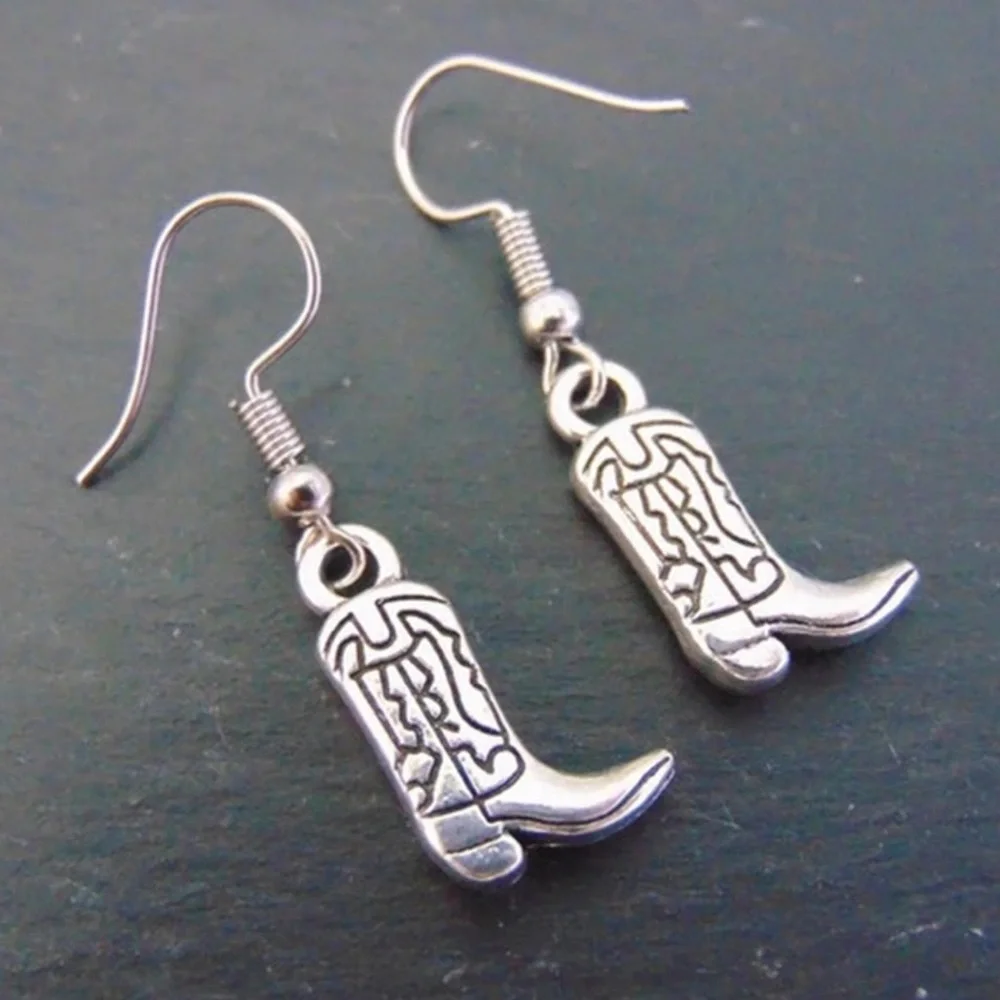 Cowboy Boot Western Earrings - Picture 1 of 2